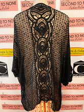 Load image into Gallery viewer, Black Open Crochet Overlay (One Size)