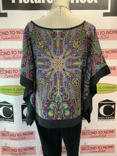 Load image into Gallery viewer, Nicole Miller Mosaic Batwing Top (Size M)