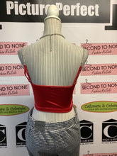 Load image into Gallery viewer, Fancy Satin Red Corset Top (Size M)