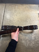 Load image into Gallery viewer, Levi’s Studded Brown Leather Belt (Size M)