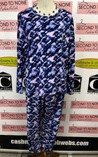 Cargar imagen en el visor de la galería, Kensie Navy & Pink Bold Print Lounge Set (Size L)