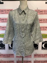 Cargar imagen en el visor de la galería, Haggar Green Speckled Button Up (Size L)