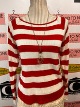 Cargar imagen en el visor de la galería, Femme Fatale Italian Made Striped Top (Size L)