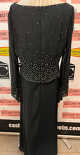 Load image into Gallery viewer, Vintage Black Beaded Long Sleeve Gown (Size 16)