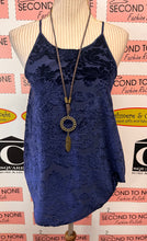 Load image into Gallery viewer, Cable & Gauge Blue Velvet Tank (Size S)