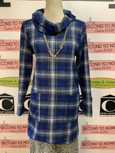 Load image into Gallery viewer, Tribal Jeans Plaid Cowl Neck Tunic (Size M/L)