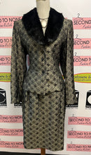 Load image into Gallery viewer, Elegant Faux Fur Collar Jacket & Skirt Set (Size 12P)
