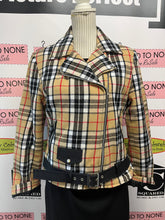 Load image into Gallery viewer, Patrick King Thompson Camel Plaid Biker Jacket (Size L - Fits Small)