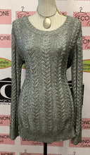Load image into Gallery viewer, Silver Sparkle Knit Sweater (Size L)