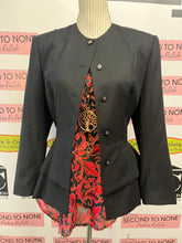 Load image into Gallery viewer, Vintage Rouie Wool Peplum Blazer (Size 10P)