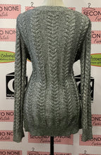 Load image into Gallery viewer, Silver Sparkle Knit Sweater (Size L)