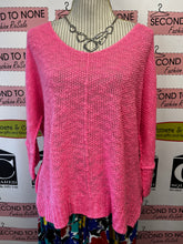 Charger l'image dans la galerie, Slouchy Pink Open Knit Sweater (Size M/L)