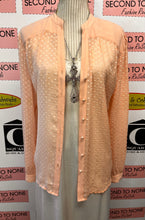 Load image into Gallery viewer, Ann Taylor Pink Dotted Blouse (Size L)