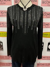 Charger l'image dans la galerie, Cascading Bling Front Sweater (Size M)