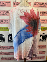 Load image into Gallery viewer, Large Floral Net Overlay Tunic Top (Size 18)