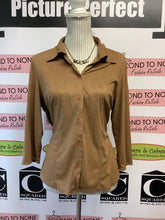 Cargar imagen en el visor de la galería, Reitmans Brown Faux Suede Top (Size L)