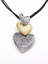 Cargar imagen en el visor de la galería, Mixed-Metal Heart Rope Necklace (2 Colours)