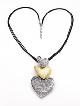 Cargar imagen en el visor de la galería, Mixed-Metal Heart Rope Necklace (2 Colours)