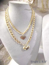 Cargar imagen en el visor de la galería, Metal Links Heart Locket Necklace (2 Colours)