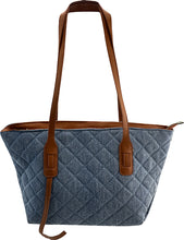 Cargar imagen en el visor de la galería, Quilted Denim Tote Bag (Only 1 Left!)