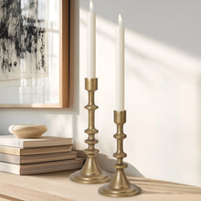 Cargar imagen en el visor de la galería, Antique Brass Candle Sticks (2 Sizes)