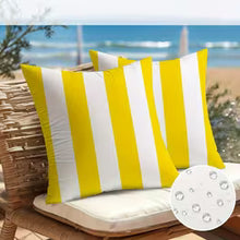 Load image into Gallery viewer, Cabana Stripe Water Repellent Outdoor Pillow (2 Colors)