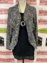 Load image into Gallery viewer, Suzanne Betro Zip Up Cardigan (Size L)