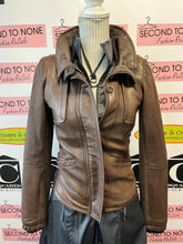Load image into Gallery viewer, Danier Brown Leather Jacket (Size 3XS)
