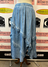 Load image into Gallery viewer, Denim Look Ruffle Skirt
