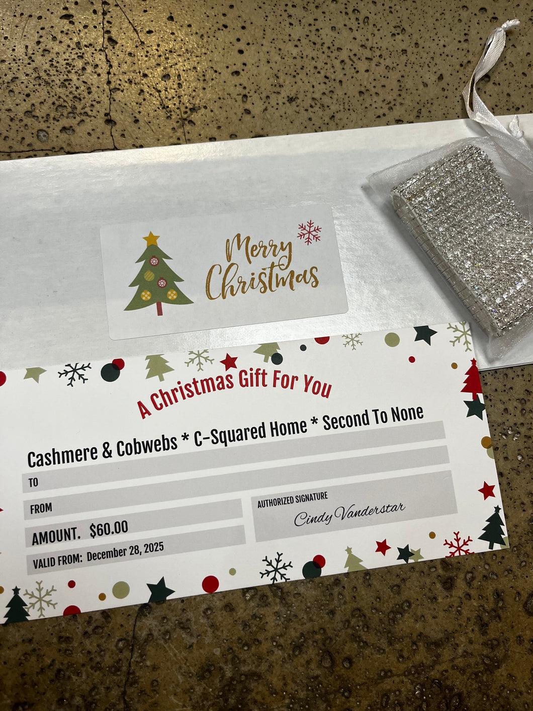 Christmas Promotional Gift Certificate (2 Denominations Available)