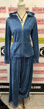 Load image into Gallery viewer, Teal Velour Track Suit (Size M)

