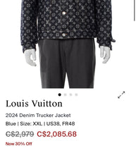 Load image into Gallery viewer, Authentic Louis Vuitton Multicolour Flower Tapestry Trucker Jacket (Size 50 Mens = L/XL)
