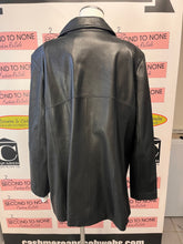 Cargar imagen en el visor de la galería, 100% Black Leather Longer Jacket (Size XXL)
