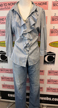 Load image into Gallery viewer, Vintage Lauren Jeans Co. Ruffle Front Blouse (Size XL)
