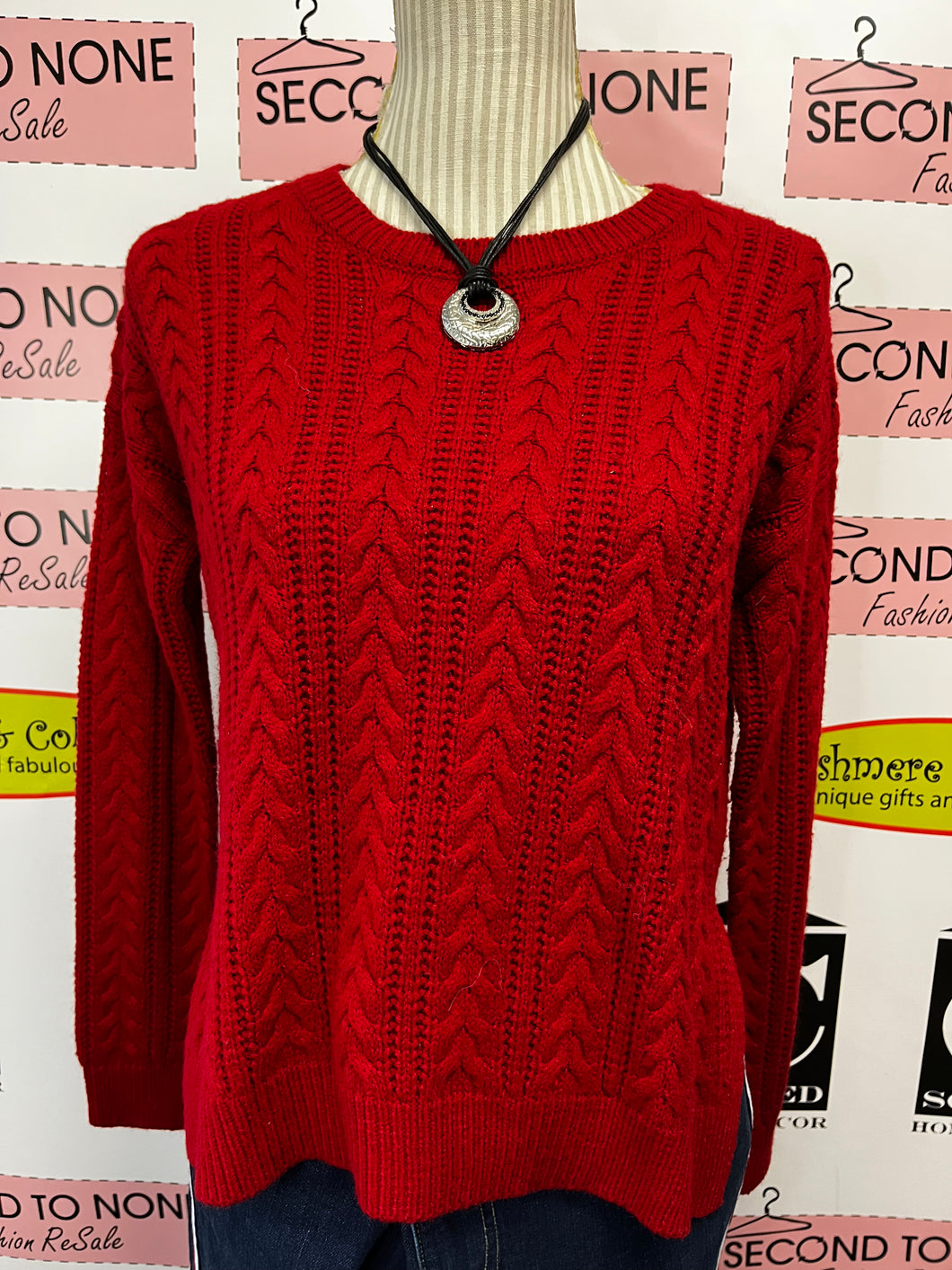 Dex Red Knit Sweater (Size XS)