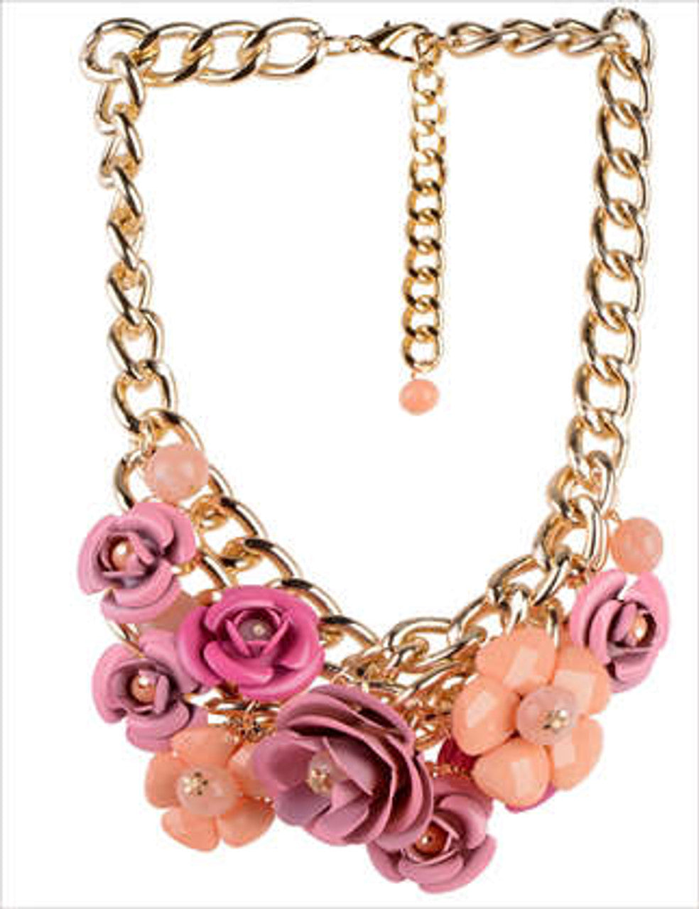 Pink Chunky Floral Necklace (Only 1 Left!)