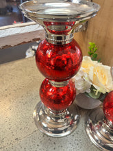 Load image into Gallery viewer, Red &amp; Silver Candelabra (Two Sizes)
