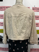 Charger l'image dans la galerie, Torrid Cropped Linen Blend Jacket (Size 2X/Torrid 2)
