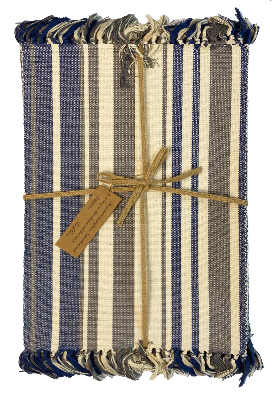 Blue Striped Placemats (Set of 6)