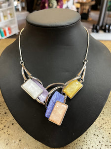 Pastel Gem Collage Necklace (Only 1 Left!)