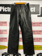Load image into Gallery viewer, Vintage Black Leather Pants (Size 26)
