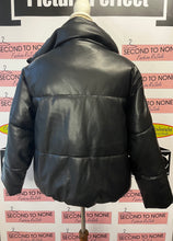 Load image into Gallery viewer, Faux Leather Cropped Puffer Coat (Size XL)
