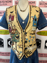 Load image into Gallery viewer, Vintage Birds &amp; Chickens Reversible Vest (Size L/XL)
