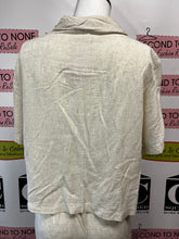 Cargar imagen en el visor de la galería, Canvas Coloured Linen-Look Short Sleeve Set (Size L/XL)
