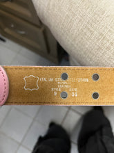 Load image into Gallery viewer, Pink Double Grommet Leather Belt (Adjustable Sizing)
