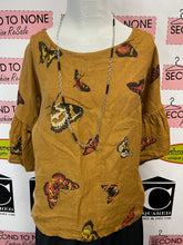 Load image into Gallery viewer, Made in Italy 100% Linen Butterfly Top (Size L)
