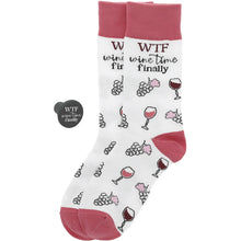 Load image into Gallery viewer, Fun WINE-Themed Socks With Bonus Cork (4 Designs)
