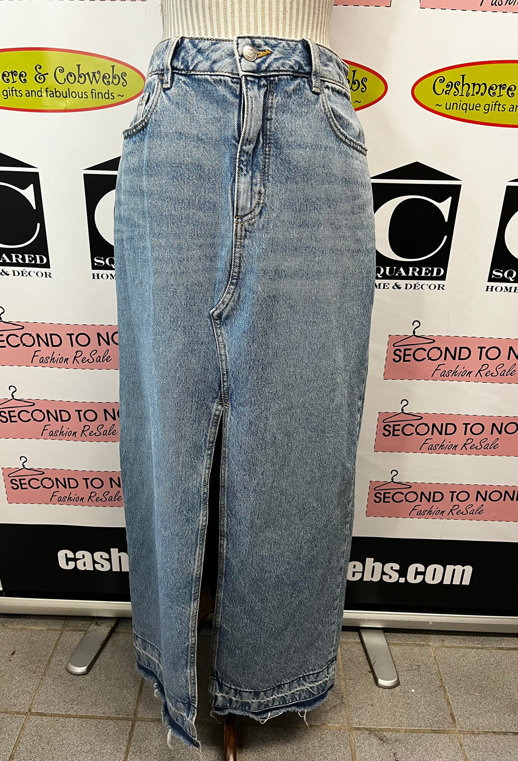 Dynamite Long Denim Skirt (Size M)