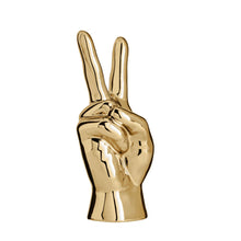 Load image into Gallery viewer, Gold Peace Sign Hand Sculpture (Only 1 Left!)
