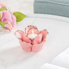 Load image into Gallery viewer, Gold Tipped Flower Tealight Holder (2 Colours)
